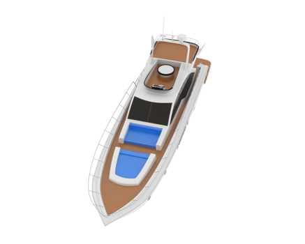 Luxury yacht isolated on background. 3d rendering - illustration png