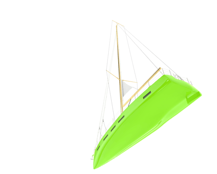 Sail boat isolated on background. 3d rendering - illustration png