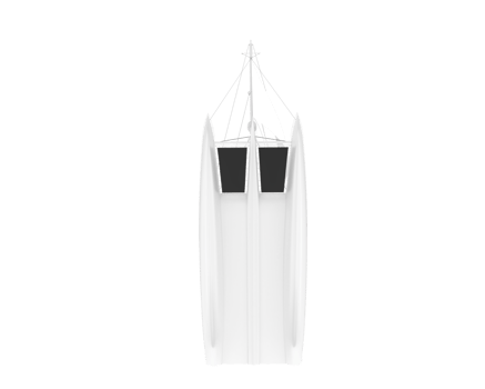 Sail boat isolated on background. 3d rendering - illustration png