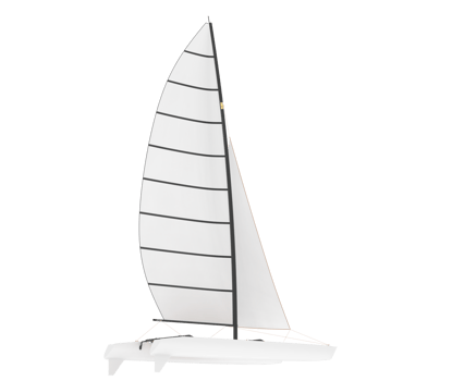 Sail boat isolated on background. 3d rendering - illustration png