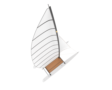 Sail boat isolated on background. 3d rendering - illustration png