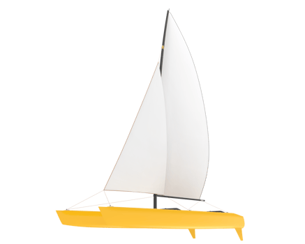 Sail boat isolated on background. 3d rendering - illustration png