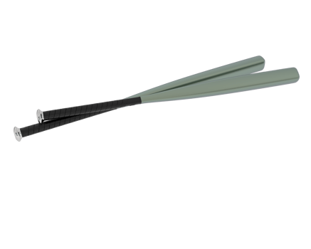Baseball bat isolated on background. 3d rendering - illustration png