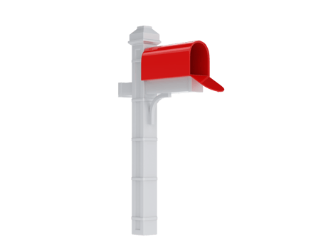 Mailbox isolated on background. 3d rendering - illustration png
