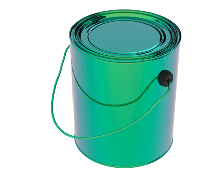 Paint can isolated on background. 3d rendering - illustration png