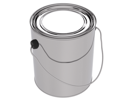 Paint can isolated on background. 3d rendering - illustration png