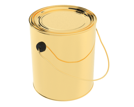 Paint can isolated on background. 3d rendering - illustration png