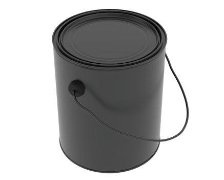 Paint can isolated on background. 3d rendering - illustration png