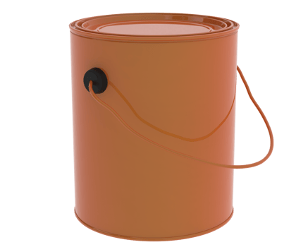 Paint can isolated on background. 3d rendering - illustration png