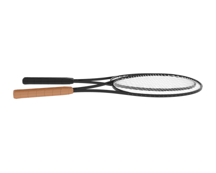 Racket isolated on background. 3d rendering - illustration png