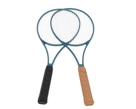 Racket isolated on background. 3d rendering - illustration png