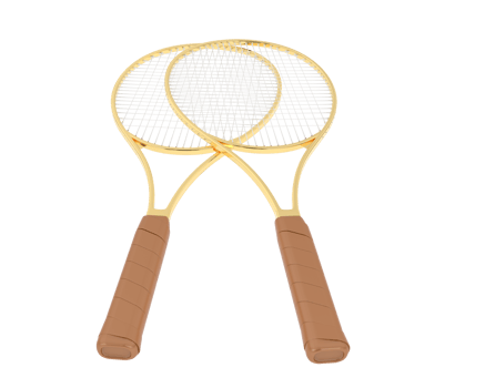 Racket isolated on background. 3d rendering - illustration png