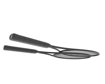 Racket isolated on background. 3d rendering - illustration png
