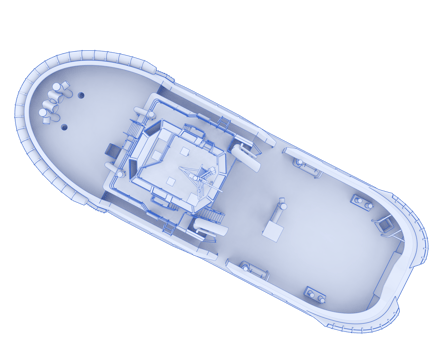 Fishing boat isolated on background. 3d rendering - illustration png