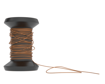 Spool of thread isolated on background. 3d rendering - illustration png