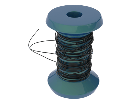 Spool of thread isolated on background. 3d rendering - illustration png