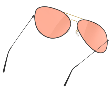 Sun glasses isolated on background. 3d rendering - illustration png