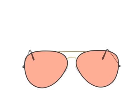 Sun glasses isolated on background. 3d rendering - illustration png