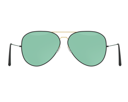 Sun glasses isolated on background. 3d rendering - illustration png