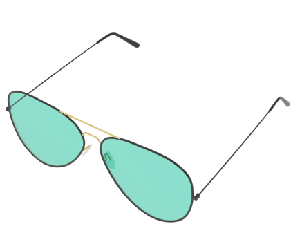 Sun glasses isolated on background. 3d rendering - illustration png