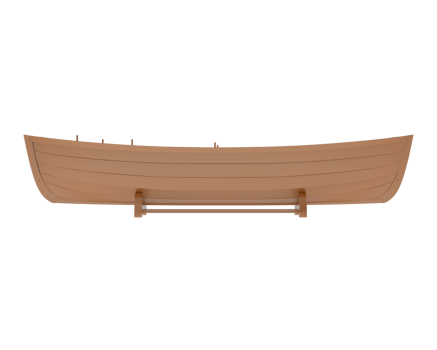 Whaleboat isolated on background. 3d rendering - illustration png