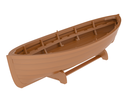 Whaleboat isolated on background. 3d rendering - illustration png