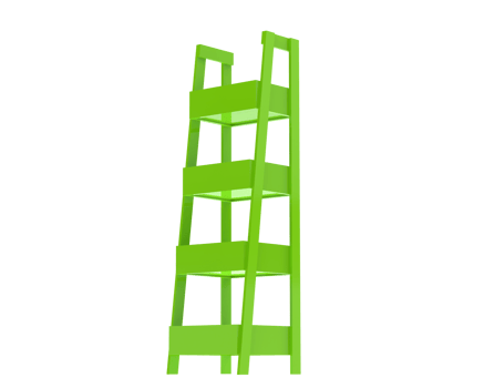 Shelf isolated on background. 3d rendering - illustration png
