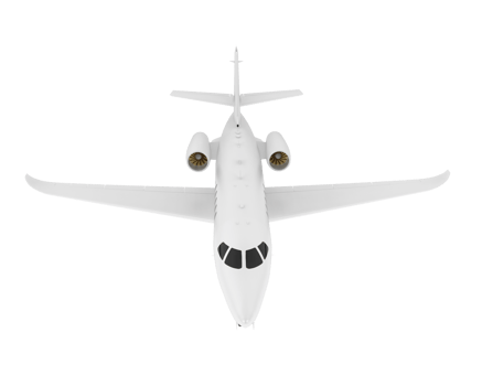 Private airplane isolated on background. 3d rendering - illustration png