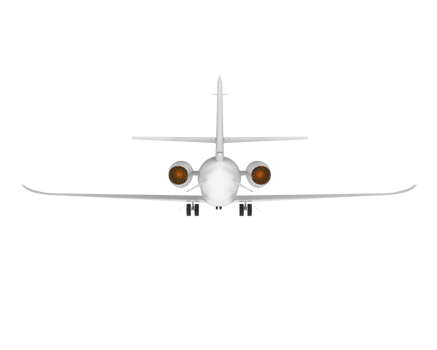 Private airplane isolated on background. 3d rendering - illustration png
