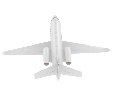 Private airplane isolated on background. 3d rendering - illustration png