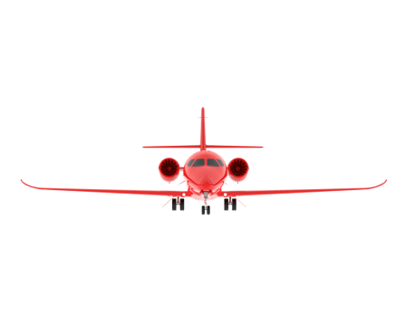 Private airplane isolated on background. 3d rendering - illustration png
