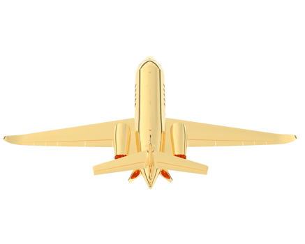 Private airplane isolated on background. 3d rendering - illustration png