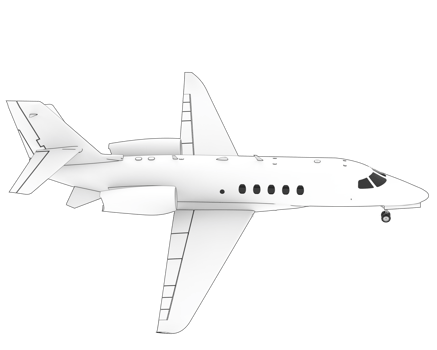 Private airplane isolated on background. 3d rendering - illustration png