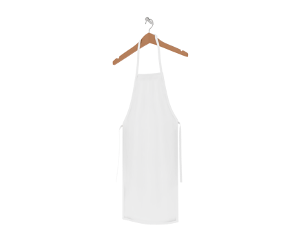 Apron with hanger isolated on background. 3d rendering - illustration png