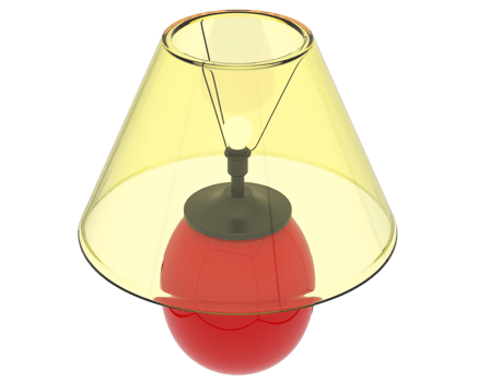 Bedside lamp isolated on background. 3d rendering - illustration png