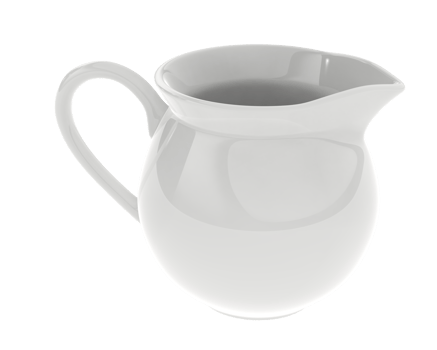Creamer isolated on background. 3d rendering - illustration png