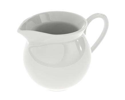 Creamer isolated on background. 3d rendering - illustration png