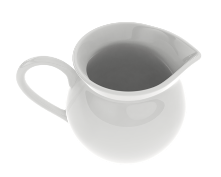 Creamer isolated on background. 3d rendering - illustration png