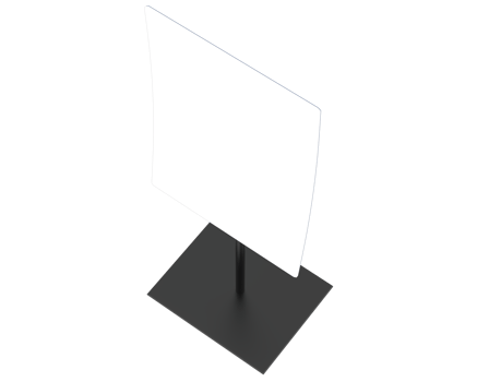 Curved tabletop display isolated on background. 3d rendering - illustration png