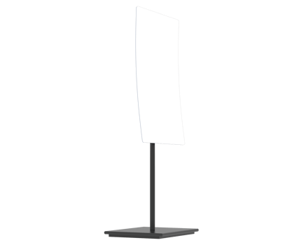 Curved tabletop display isolated on background. 3d rendering - illustration png