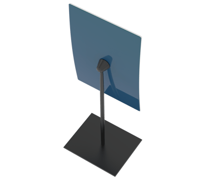 Curved tabletop display isolated on background. 3d rendering - illustration png