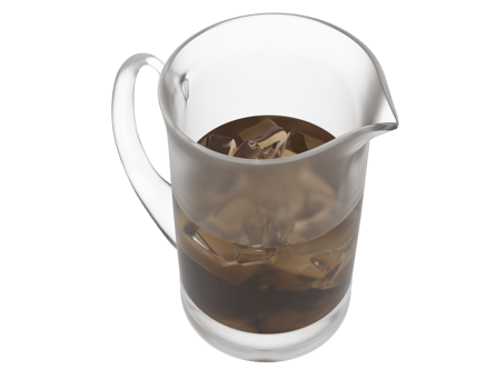 Water pitcher isolated on background. 3d rendering - illustration png