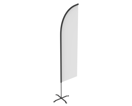 Feather flag isolated on background. 3d rendering - illustration png