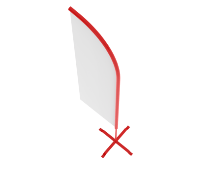 Feather flag isolated on background. 3d rendering - illustration png