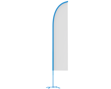 Feather flag isolated on background. 3d rendering - illustration png