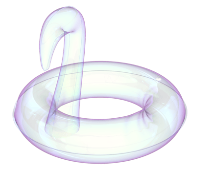 Pool balloon isolated on background. 3d rendering - illustration png