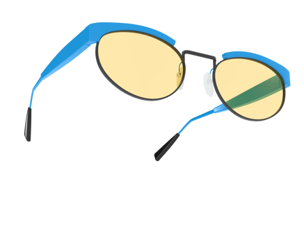 Sun glasses isolated on background. 3d rendering - illustration png