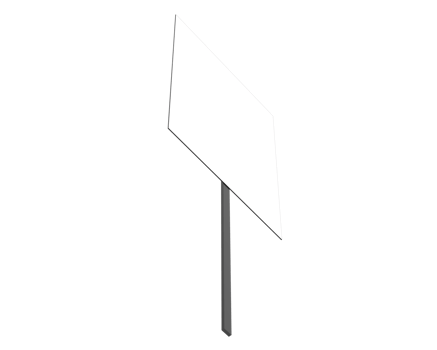 Handheld protest sign isolated on background. 3d rendering - illustration png