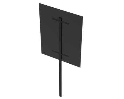 Handheld protest sign isolated on background. 3d rendering - illustration png