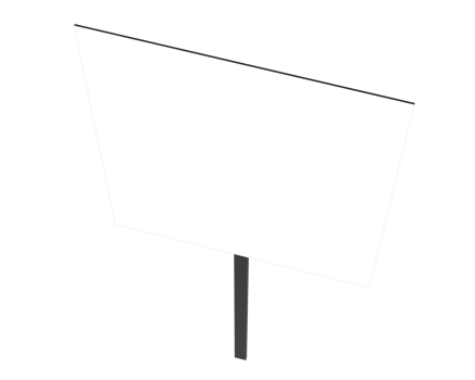 Handheld protest sign isolated on background. 3d rendering - illustration png